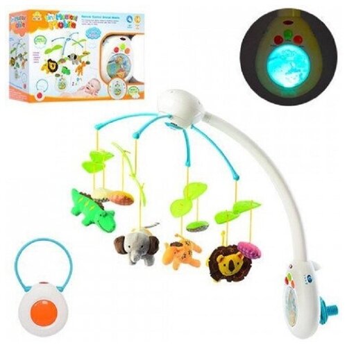 Мобиль на кроватку, Карусель на кроватку музыкальная, Детский мобиль, Игрушка ночник, со светом и звуком