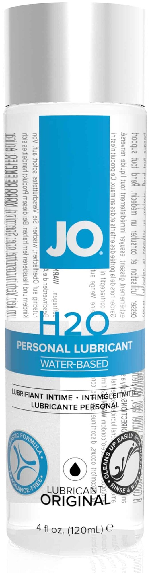 Нейтральный лубрикант на водной основе JO Personal Lubricant H2O - 120 мл.