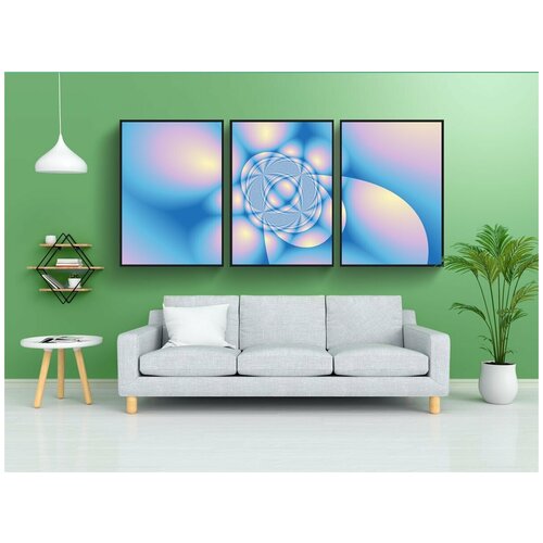 фото Набор модулных постеров для интерьера "восход солнца, заход солнца, цвета" 60x90 см. в тубусе, без рамки lotsprints