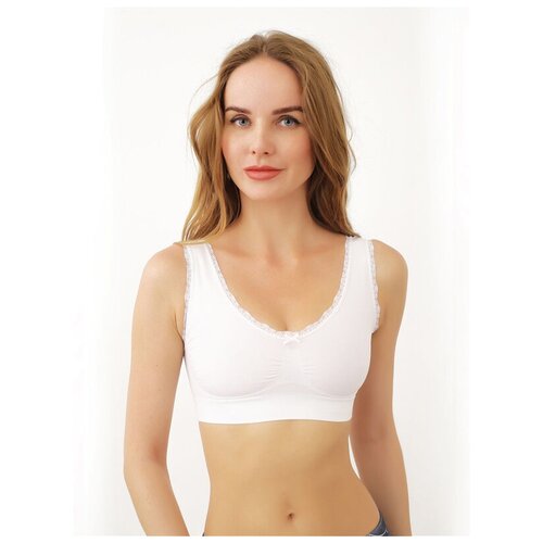 Корректирующий топ Intimidea In-Bra Pizzo, размер L/XL, bianco (белый)