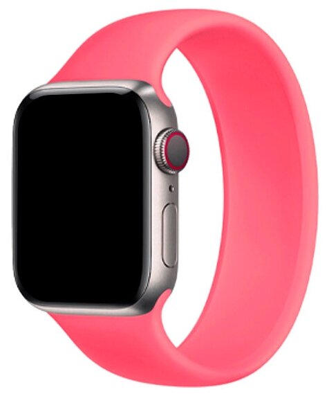 Ремешок-браслет силиконовый для Apple Watch 42/44/45/49мм (9), розовый, L(155mm)