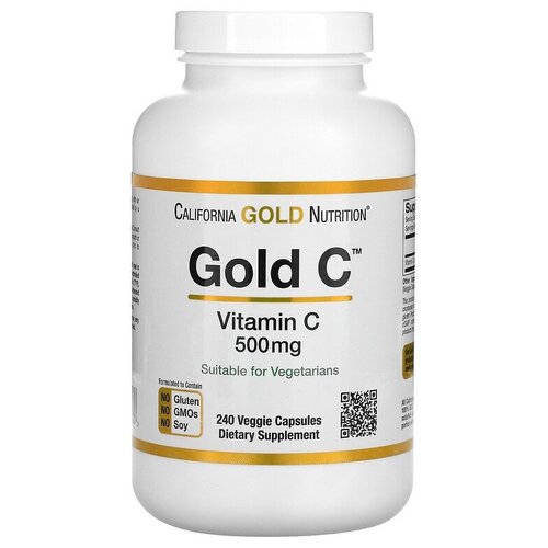 Капсулы California Gold Nutrition Gold C, 210 г, 500 мг, 240 шт.