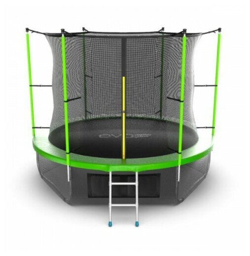 Батут с внутренней сеткой и лестницей EVO JUMP Internal 10ft (Green) + Lower net.