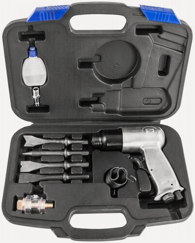 Изображение товара Молоток пневматический 190 мм в наборе с насадками, 9 предметов Thorvik