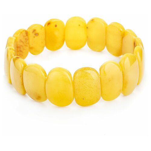 фото Amberholl элегантный плоский браслет из цельного медового янтаря «пластинки состаренные»