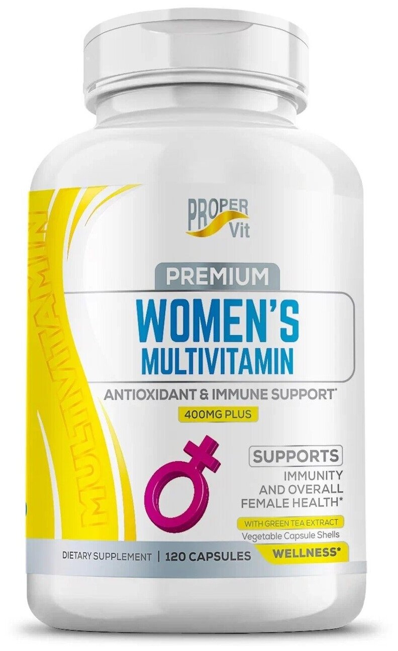 Витамины для женщин Proper Vit Women's Multivitamin Antioxidant+Immune Support 400 mg 120 капсул