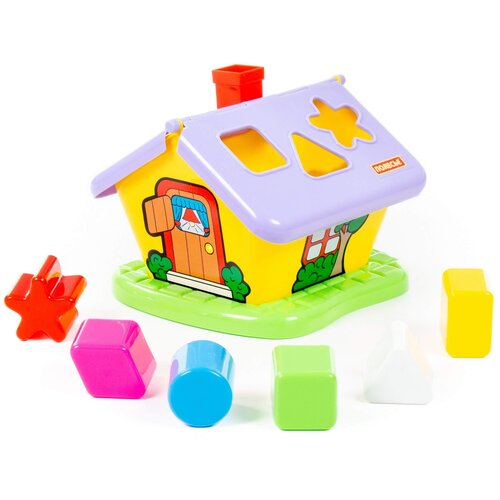 Развивающая игрушка Полесье Садовый домик, 3354, 7 дет., разноцветный сортер домик садовый 3354 полесье