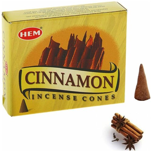 Благовония HEM Cinnamon, 10 конусов благовония hem cinnamon 10 конусов