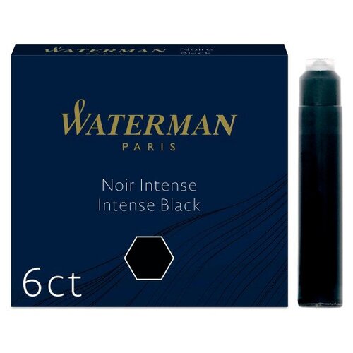 Картридж Waterman International 52011 (CWS0110940) Intense Black чернила для ручек перьевых (6шт)