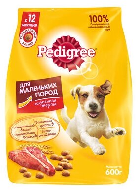 Pedigree Сухой корм для собак малых пород с говядиной | Vital Protection, 0,6 кг, 15789 (9 шт)