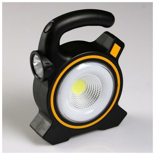 Фонарь ручной аккумуляторный, 17 х 13 см, солнечная батарея, от USB, микс