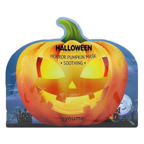 Ayoume Halloween Horror Pumpkin Mask Soothing тканевая маска с экстрактом тыквы, 25 г, 20 мл