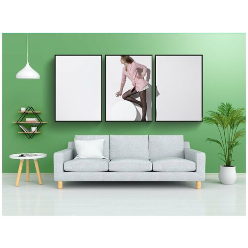 фото Набор модулных постеров для интерьера "розовый, девочка, нет" 60x90 см. в тубусе, без рамки lotsprints