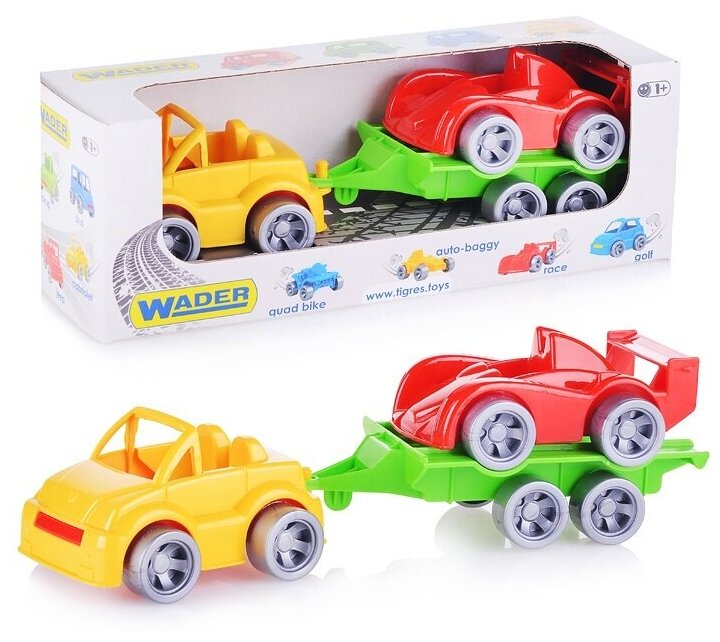 Набор машинок Тигрес "Kid cars Sport" 3 элемента (Кабриолет и гонка) (39542)
