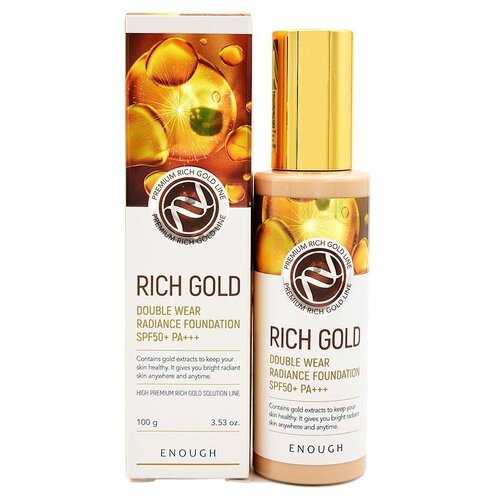 Enough Тональный крем Rich Gold Double Wear Radiance Foundation, SPF 50, 100 мл/100 г, оттенок: №23, 1 шт.