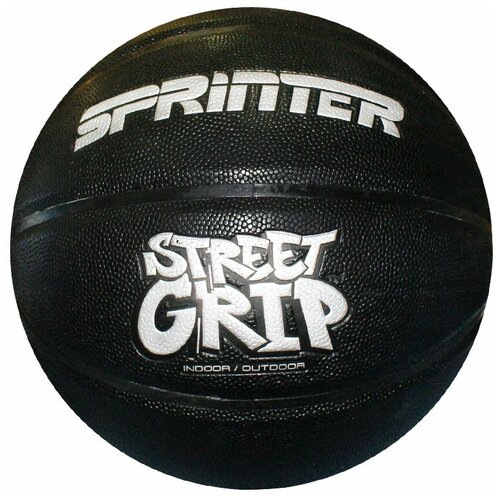 Мяч баскетбол/баскетбольный мяч/ Мяч для игры в баскетбол SPRINTER STREET GRIP. Рамзер 7. Цвет: черный матовый.