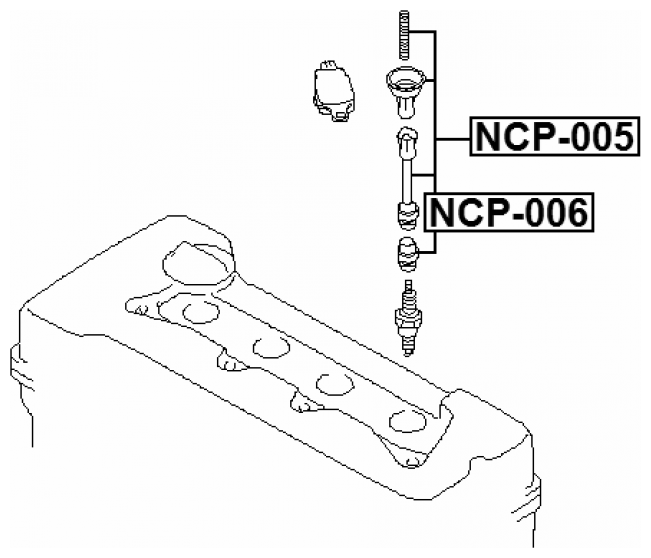 Наконечник катушки зажигания Febest NCP-006