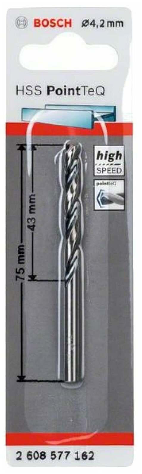 1 HSS PointTeQ сверло 4.2 мм - фотография № 6