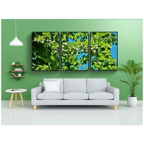 фото Набор модулных постеров для интерьера "прыгать, hopfendolde, пиво" 60x90 см. в тубусе, без рамки lotsprints