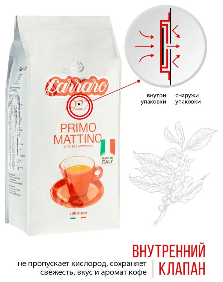 Кофе в зернах Carraro - фото №5