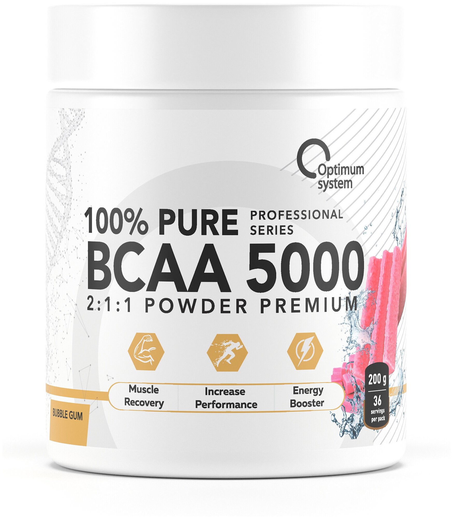 Optimum System BCAA 5000 Powder (200 гр.) (Баблгам)