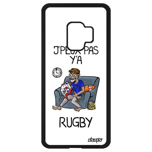 фото Красивый чехол на телефон // galaxy s9 // "не могу - смотрю регби!" комикс шутка, utaupia, белый