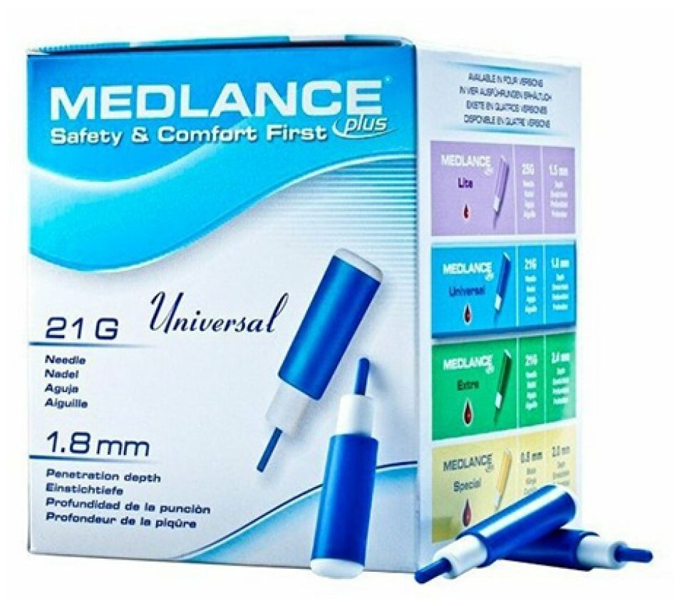 MEDLANCE Plus ланцеты Universal 21G 1.8 mm, 200 шт.