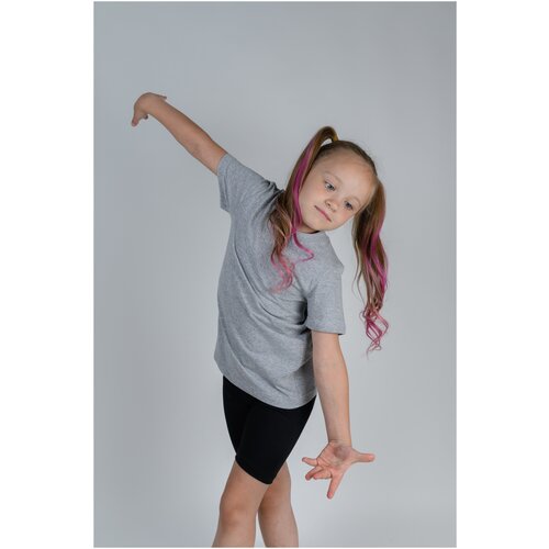 фото Футболка детская серая (весёлый зайчик/слонёнок) peppikids 128 размер