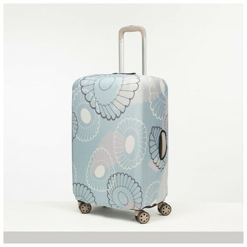 фото Чехол для чемодана сред 24" ракушки, 38*28*59, голубой 4613675 сима-ленд