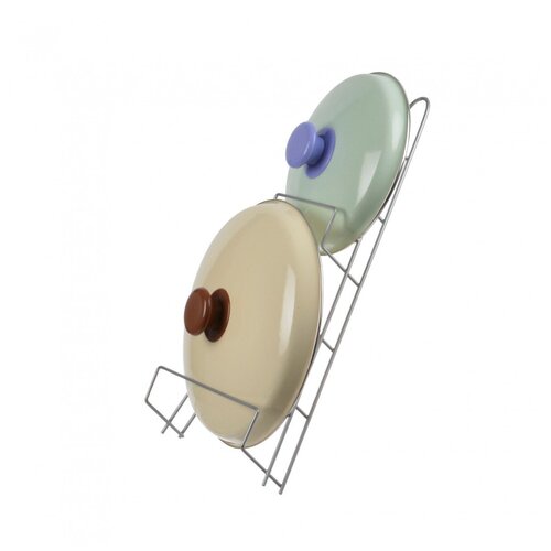 Подставка д/крышек хром (23*7*27 см)