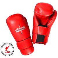 Перчатки полуконтакт Clinch Semi Contact Gloves Kick красные (размер L)