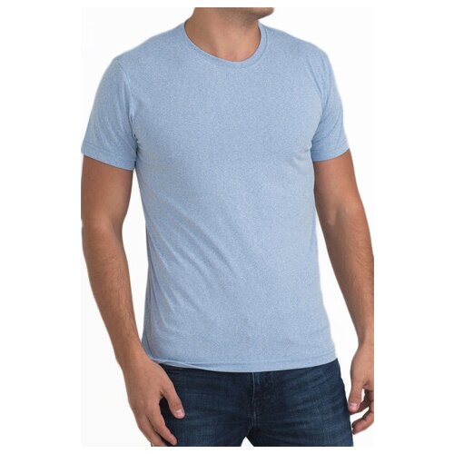 Футболка мужская для сублимации голубой меланж Melange р.50 L