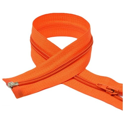 Молнии пластиковые спираль №5-N, 50 см, цвет: F157 оранжевый (10 молний в комплекте)