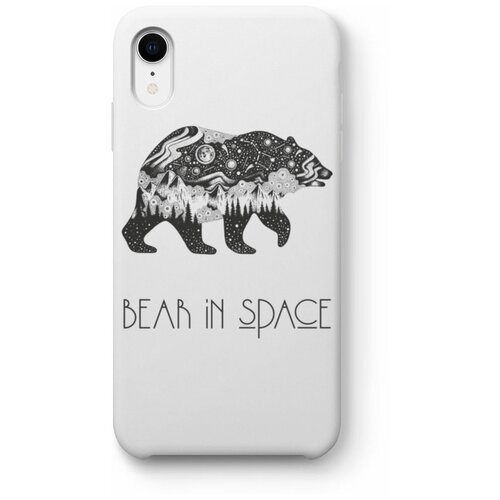 фото Чехол для iphone xr "bear in space", белый black pack
