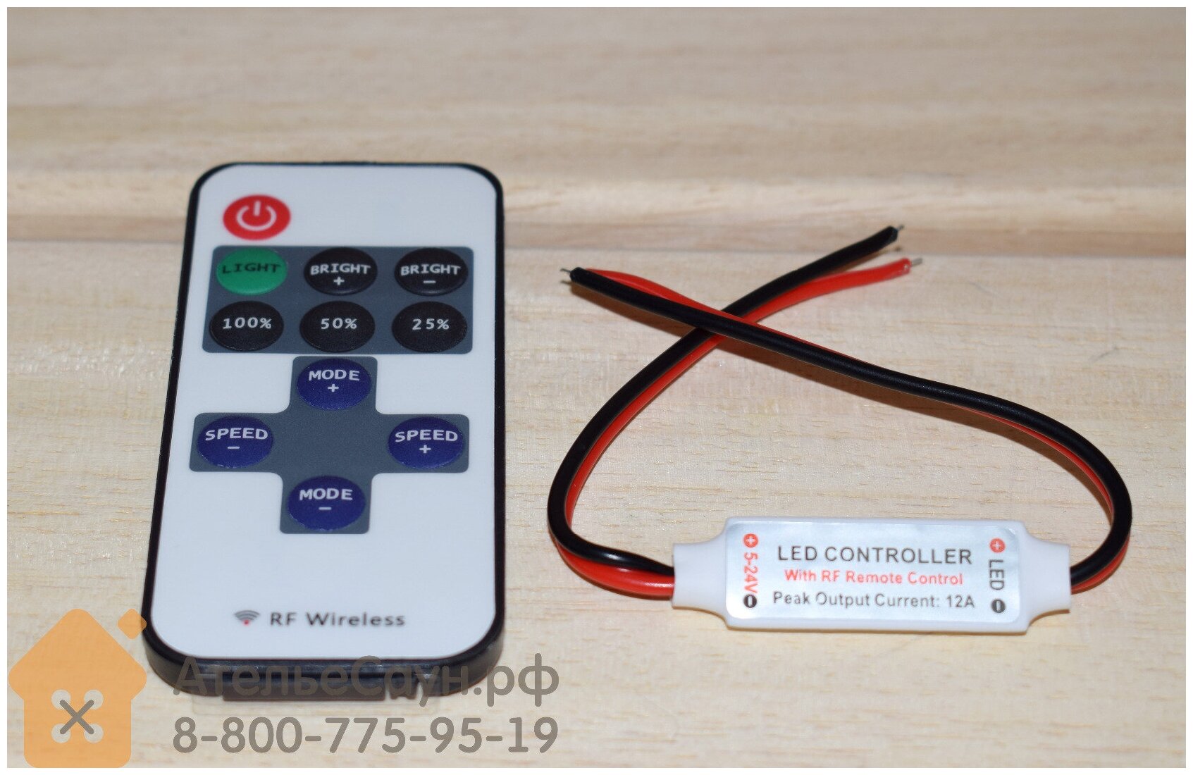 Мини-диммер для одноцветной термоленты ленты SWG RF-DIM-11-6A (радио, 11 кнопок)
