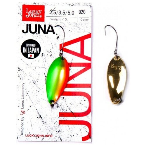 блесна lucky john колеблющаяся juna ljju25 028 30 мм 2 5 г Блесна колеблющаяся Lucky John JUNA, 39 мм/020