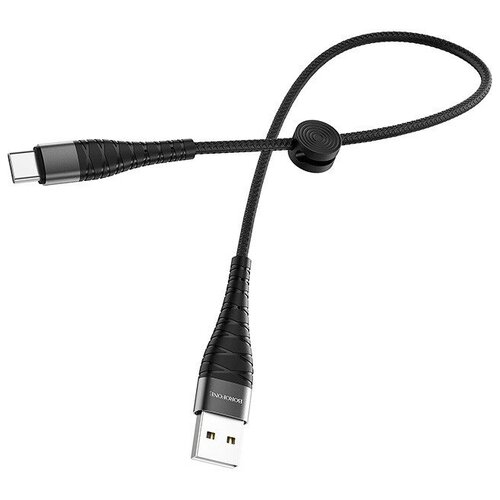 Кабель короткий Borofone BX32 USB на Type-C 5A 25см, черный кабель usb type c borofone bx32 0 25 метра