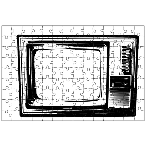 фото Магнитный пазл 27x18см."телевизор, старый, ретро" на холодильник lotsprints