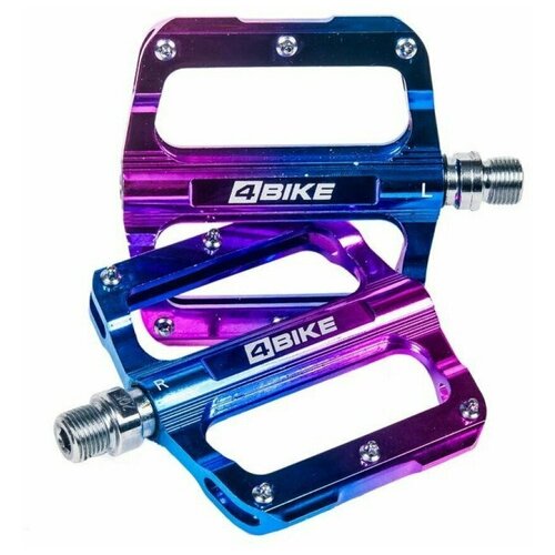 Педали 4Bike K306 Blue Oil Slick педали 4bike m503 blue