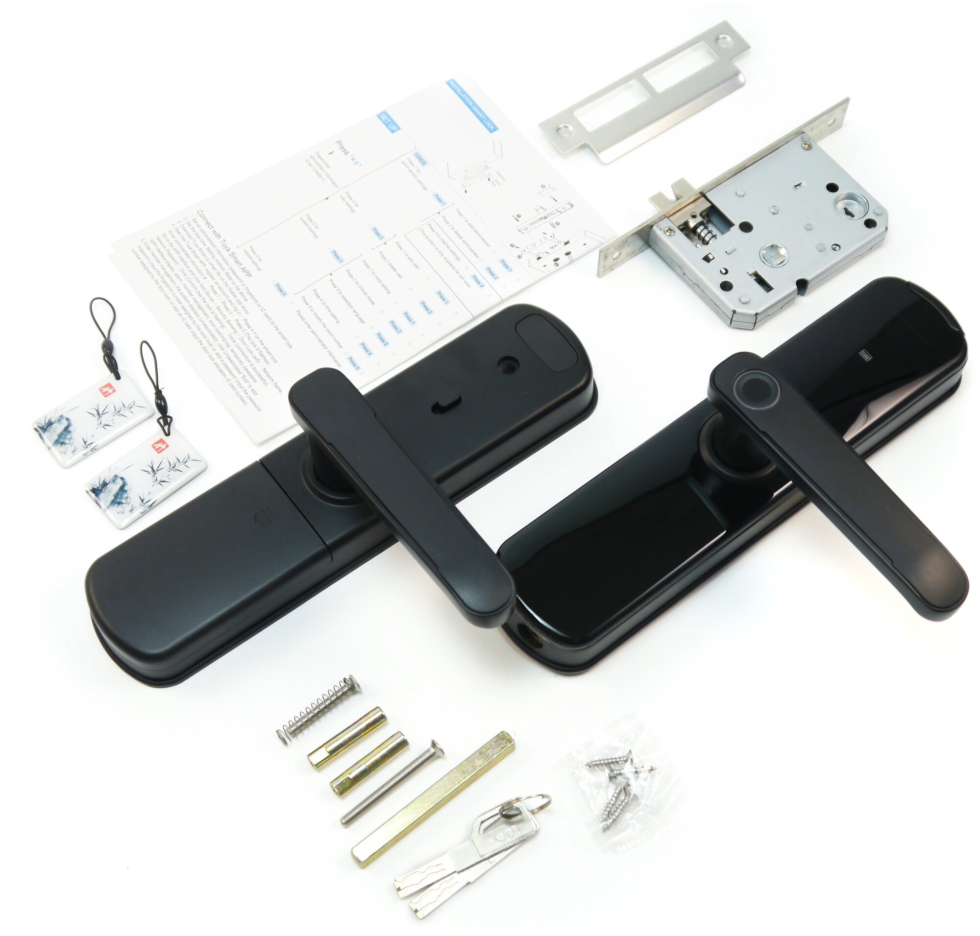 HDcom SL-807A Tuya-WiFi - биометрический Wi-Fi умный замок на входную дверь (биометрический сканера отпечатка пальца) в подарочной упаковке