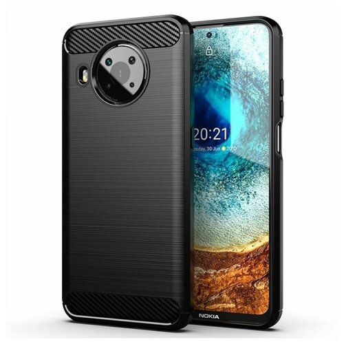 фото Brodef carbon силиконовый чехол для nokia x10 / nokia x20 черный