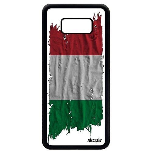 фото Защитный чехол для смартфона // samsung galaxy s8 plus // "флаг италии на ткани" страна государственный, utaupia, белый
