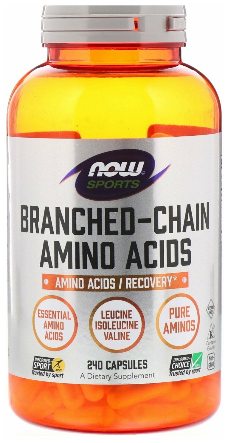 Branced-Chan Amino Acids, Аминокислоты с разветвленными цепями, 240 капсул