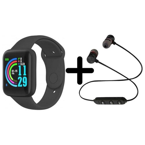 Умные часы BandRate Smart BRSD20PLBB-SET1 с беспроводными наушниками ЧСС напоминанием о сидячем положении 267000₽