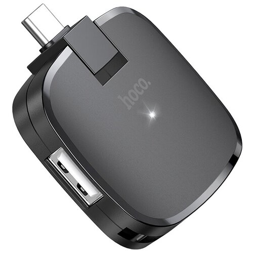 Переходник Hoco HB11 Victory Type-C to 3 USB, черный переходник для macbook type c 3хusb hoco hb11