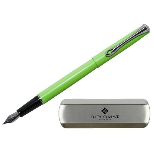 Ручка перьевая DIPLOMAT Traveller Lumi green M синий D20001072