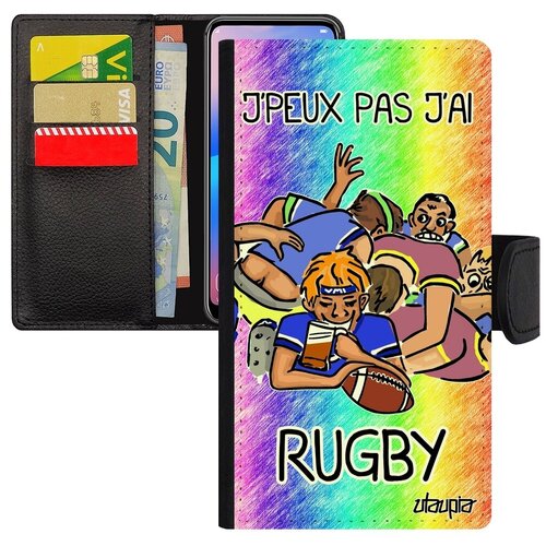 фото Противоударный чехол-книжка на // samsung galaxy s7 // "не могу - у меня регби!" шутка юмор, utaupia, цветной