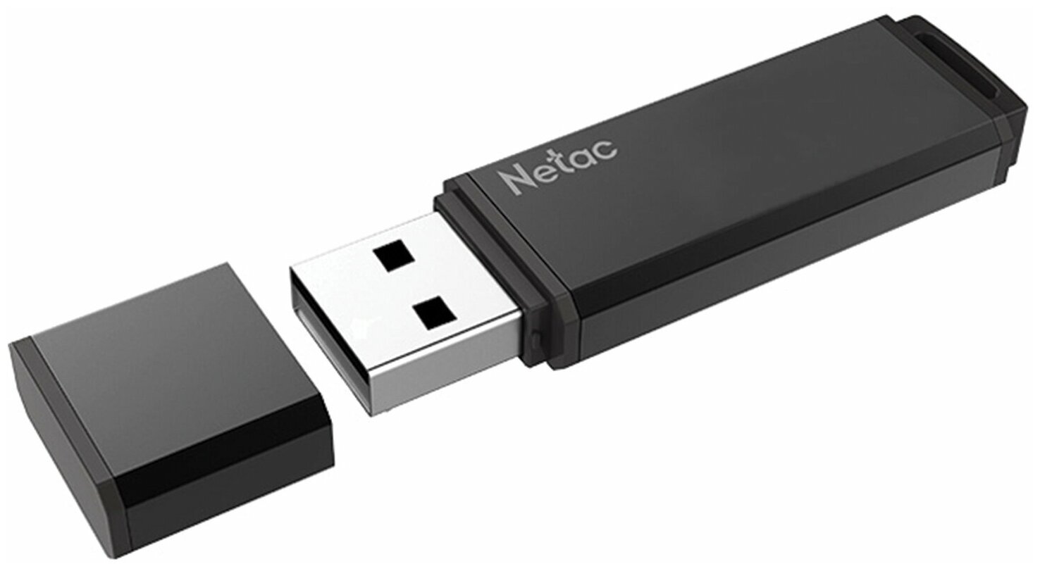 Флешка USB NETAC 16ГБ, USB3.0, серый [nt03n-016g-30bk] - фото №2