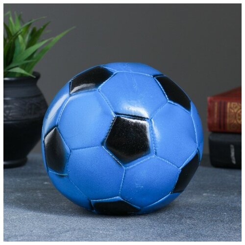 фото Копилка "мяч" 15х15х12см сине-черный хорошие сувениры