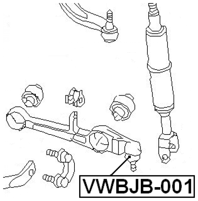 Пыльник опоры шаровой нижнего рычага Febest VWBJB-001